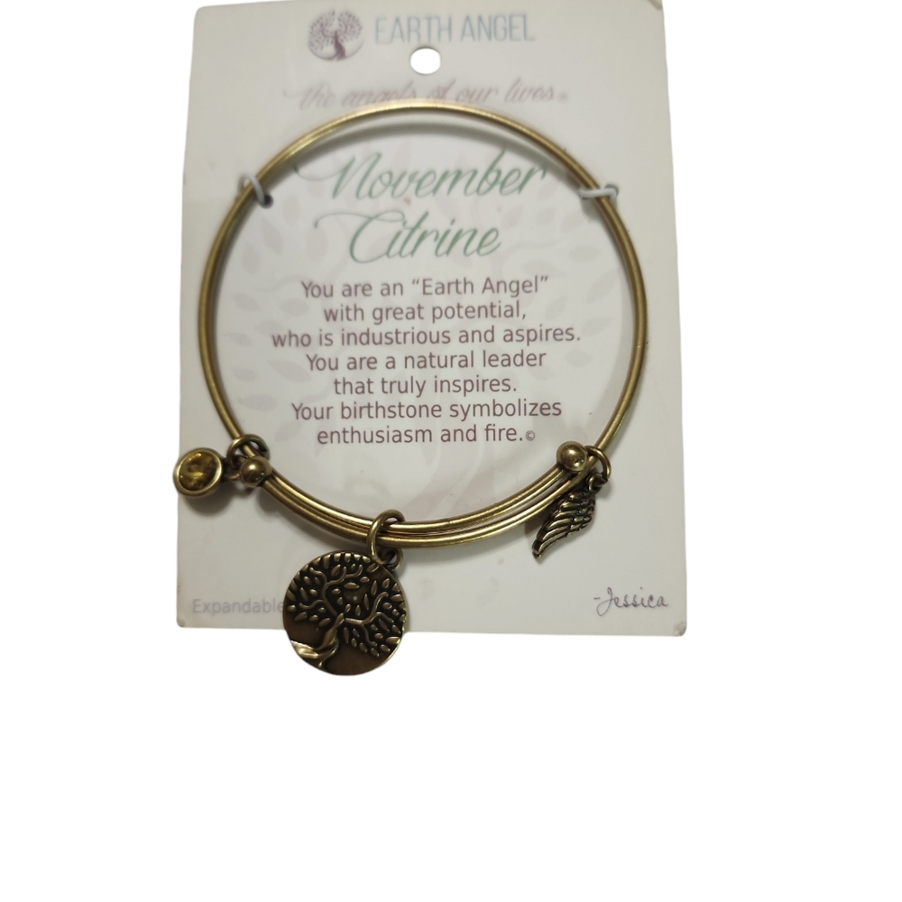 Jewelry Nwot November citrine charm bracelet